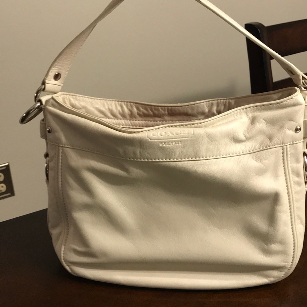 Coach Zoe White Handbag